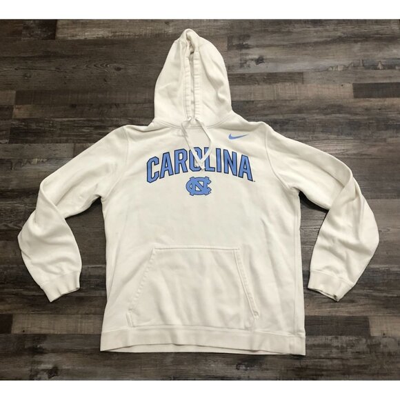 Nike North Carolina Tar Heels Mens Large White Hoodie Pullover Sweatshirt - Picture 1 of 7